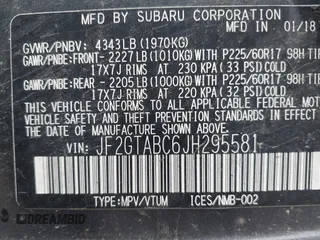 2018 Subaru Crosstrek Premium с VIN JF2GTABC6JH295581, выставлен на аукционе IAAI как лот 42333641 с пробегом 166 710 миль миль и . История ставок и продаж доступна на DreamBid. Изображение 9.