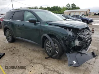 2024 Nissan Pathfinder SL z VIN 5N1DR3CD0RC263099, wystawiony jako Copart lot #57290925 z przebiegiem 25 113 mil mil oraz Szkoda całkowita • Salvage title. Historia ofert i sprzedaży dostępna na DreamBid. Obrazek 4.