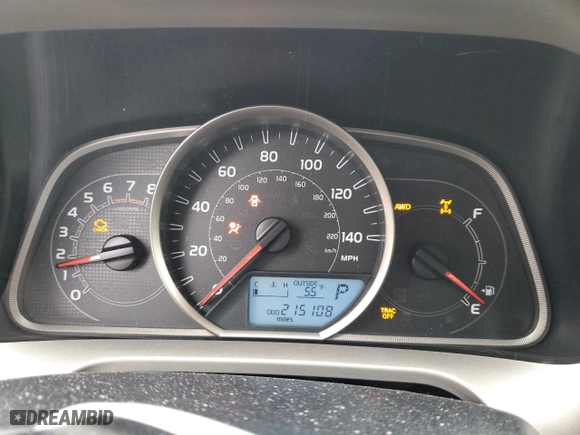 2013 Toyota RAV4 XLE with VIN JTMRFREVXDD015103, listed as a Copart auction lot 51868385 with 215,108 mi miles and Clean Title. Bid and sale history available at carsss.com. Image 9.