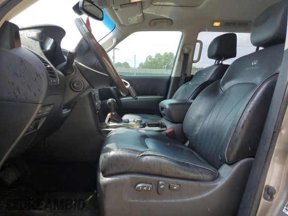 2014 Infiniti QX80 with VIN JN8AZ2NE1E9067594, listed as a Copart auction lot 60652435 with 109,062 mi miles and Salvage title. Bid and sale history available at DreamBid. Image 7.
