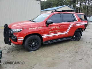 2022 Chevrolet Tahoe Commercial z VIN 1GNSKLED6NR304377, wystawiony jako Copart lot #43706015 z przebiegiem 19 973 mil mil oraz Szkoda całkowita • Salvage title. Historia ofert i sprzedaży dostępna na DreamBid. Obrazek 1.