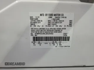 2020 Ford Edge SEL с VIN 2FMPK4J96LBA25402, выставлен на аукционе Copart как лот 50387825 с пробегом Не указан миль и На запчасти • Non repairable. История ставок и продаж доступна на DreamBid. Изображение 13.