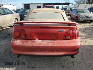 1996 Ford Mustang GT with VIN 1FALP45X6TF226699, listed as a Copart auction lot 82213754 with 102,247 mi miles and Salvage Title. Bid and sale history available at carsss.com. Image 6.