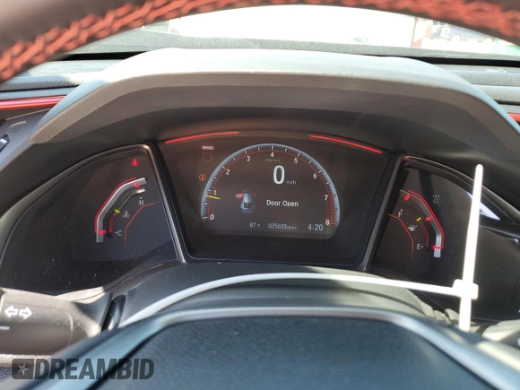 2019 Honda Civic Type R Touring z VIN SHHFK8G74KU201425, wystawiony jako Copart lot #49583654 z przebiegiem 25 603 mil mil oraz Nie do naprawy • Non repairable. Historia ofert i sprzedaży dostępna na DreamBid. Obrazek 9.