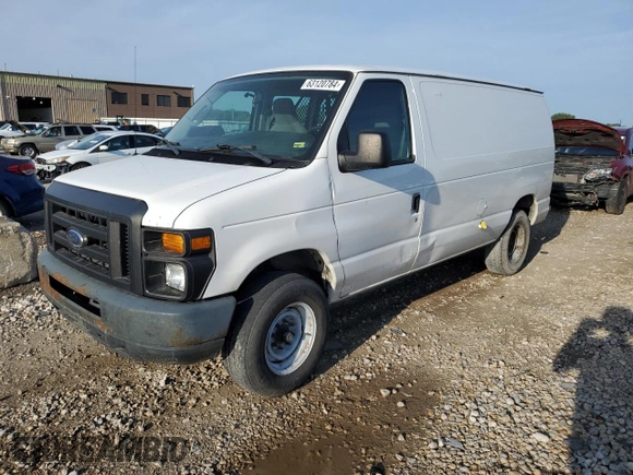 2012 Ford Econoline Cargo Commercial with VIN 1FTNE2EL0CDB33215, listed as a Copart auction lot 63120784 with 258,466 mi miles and Salvage title. Bid and sale history available at DreamBid. Image 1.