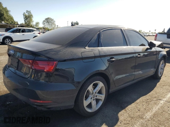 2018 Audi A3 Sedan Premium with VIN WAUAUGFFXJ1041709, listed as a Copart auction lot 52423645 with 100,440 mi miles and Salvage Title. Bid and sale history available at carsss.com. Image 3.