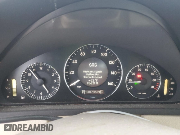 2005 Mercedes-Benz CLK 320 with VIN WDBTK65J45F163068, listed as a Copart auction lot 80298274 with 130,785 mi miles and Salvage Title. Bid and sale history available at DreamBid. Image 9.