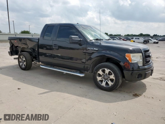 2014 Ford F-150 XL with VIN 1FTFX1CF0EFC92250, listed as a Copart auction lot 58959555 with 157,279 mi miles and Salvage title. Bid and sale history available at DreamBid. Image 4.