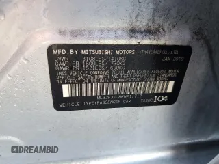 2019 Mitsubishi Mirage ES z VIN ML32F3FJ8KHF11717, wystawiony jako Copart lot #55985455 z przebiegiem 61 716 mil mil oraz Nie do naprawy. Historia ofert i sprzedaży dostępna na DreamBid. Obrazek 12.