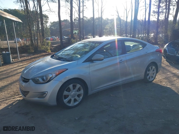 2012 Hyundai Elantra GLS with VIN KMHDH4AE1CU258404, listed as a IAAI auction lot 41766937 with 139,012 mi miles. Bid and sale history available at carsss.com. Image 2.