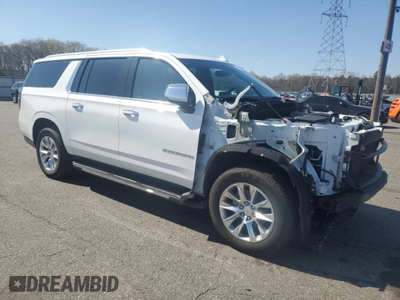2023 Chevrolet Suburban Premier with VIN 1GNSCFKD2PR299653, listed as a Copart auction lot 53558995 with 55,593 mi miles and Clean title. Bid and sale history available at DreamBid. Image 4.