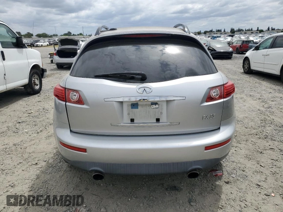 2005 Infiniti FX35 with VIN JNRAS08W95X213518, listed as a Copart auction lot 54703865 with 164,964 mi miles and Clean Title. Bid and sale history available at carsss.com. Image 6.