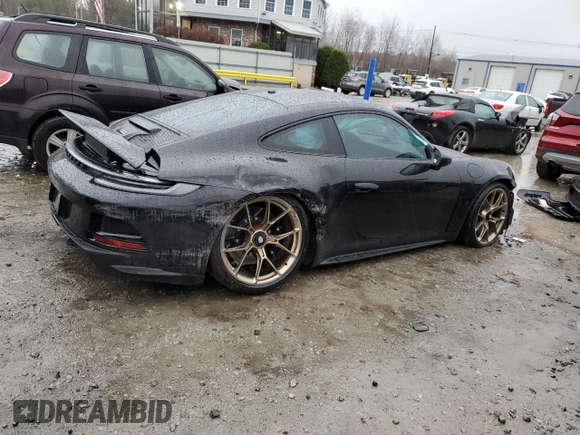 2023 Porsche 911 GT3 with VIN WP0AC2A94PS270884, listed as a Copart auction lot 80861614 with 43,830 mi miles and Salvage Title. Bid and sale history available at carsss.com. Image 3.