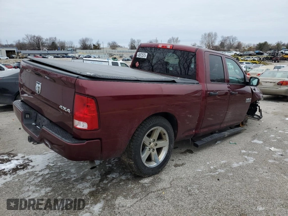 2018 Ram 1500 Express with VIN 1C6RR7FG1JS270118, listed as a Copart auction lot 45672575 with 100,779 mi miles and Salvage Title. Bid and sale history available at carsss.com. Image 3.