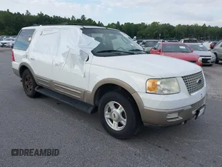 2003 Ford Expedition Eddie Bauer with VIN 1FMFU18L83LB28438, listed as a IAAI auction lot 42577460 with 189,554 mi miles and . Bid and sale history available at DreamBid. Image 1.