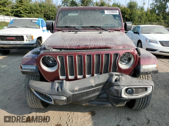 2022 Jeep Wrangler Unlimited Sahara Altitude with VIN 1C4HJXEG6NW117231, listed as a Copart auction lot 71226934 with 36,897 mi miles and Clean title. Bid and sale history available at DreamBid. Image 5.