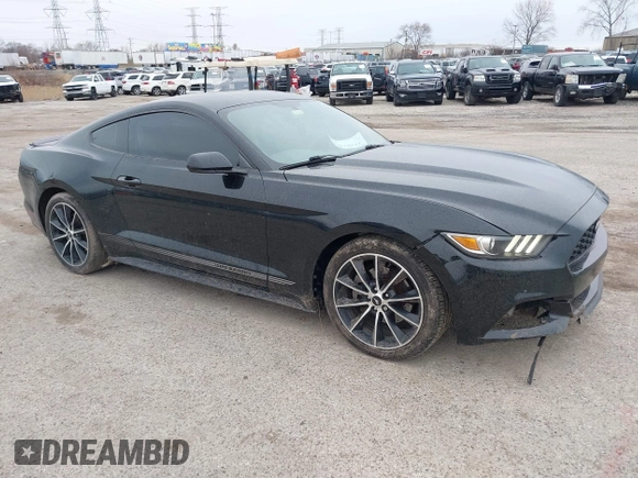 2015 Ford Mustang EcoBoost z VIN 1FA6P8TH5F5342079, wystawiony jako IAAI lot #41902469 z przebiegiem 145 395 mil mil oraz . Historia ofert i sprzedaży dostępna na DreamBid. Obrazek 1.