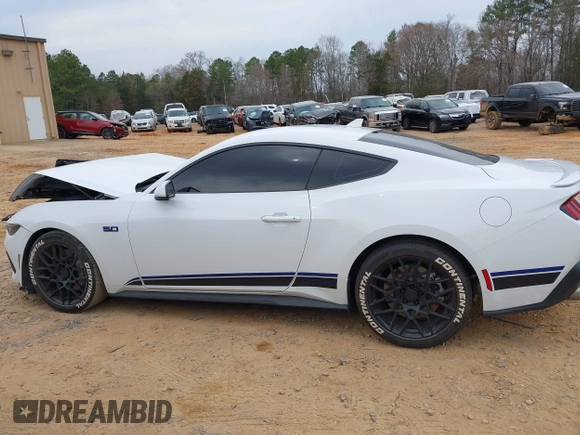 2024 Ford Mustang GT with VIN 1FA6P8CF1R5428590, listed as a IAAI auction lot 41791699 with 9,728 mi miles. Bid and sale history available at carsss.com. Image 14.