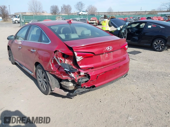 2017 Hyundai Sonata Sport with VIN 5NPE34AF6HH571353, listed as a IAAI auction lot 41796296 with 102,196 mi miles. Bid and sale history available at carsss.com. Image 6.