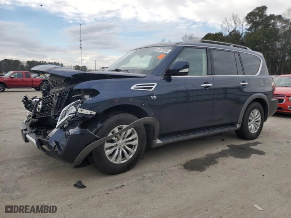 2018 Nissan Armada SL with VIN JN8AY2NC5J9557709, listed as a Copart auction lot 42678245 with NaN miles and Salvage Title. Bid and sale history available at carsss.com. Image 1.