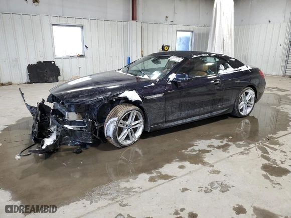 2017 BMW 6 Series 640i with VIN WBA6F1C59HGT83569, listed as a Copart auction lot 88971115 with 0 mi miles and Salvage Title. Bid and sale history available at carsss.com. Image 1.