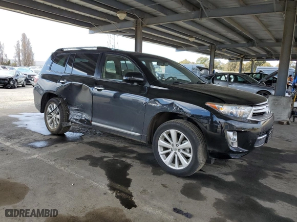 2013 Toyota Highlander Hybrid Limited with VIN JTEDC3EH5D2017343, listed as a Copart auction lot 50165085 with 56,337 mi miles and Salvage Title. Bid and sale history available at carsss.com. Image 4.