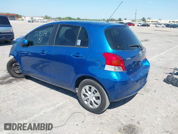 2009 Toyota Yaris with VIN JTDKT903X95257701, listed as a IAAI auction lot 41796420 with 86,953 mi miles. Bid and sale history available at carsss.com. Image 3.
