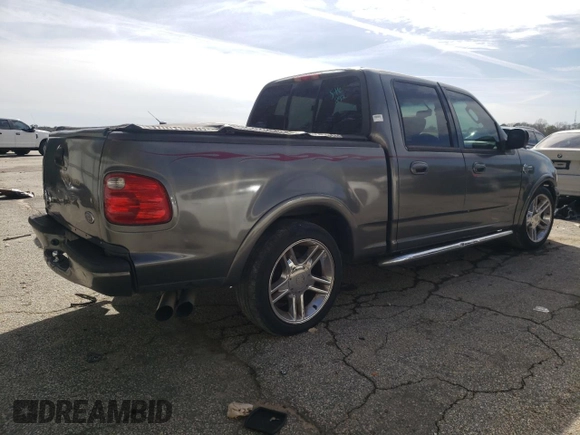 2002 Ford F-150 Harley Davidson with VIN 1FTRW07312KD72573, listed as a Copart auction lot 44971685 with 0 mi miles and Clean Title. Bid and sale history available at carsss.com. Image 3.