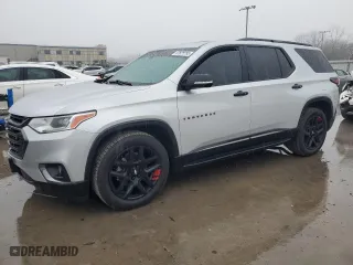 2018 Chevrolet Traverse Premier with VIN 1GNERKKW2JJ214774, listed as a Copart auction lot 87825795 with 100,041 mi miles and Salvage Title. Bid and sale history available at carsss.com. Image 1.
