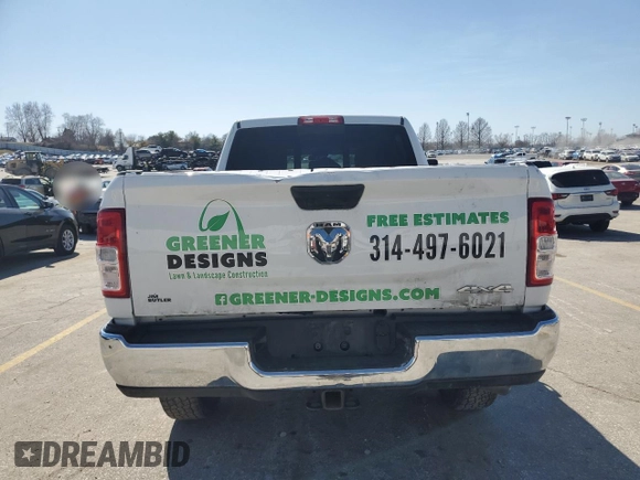 2021 Ram 2500 Tradesman with VIN 3C6UR5CL0MG557252, listed as a Copart auction lot 47853535 with 101,001 mi miles and Salvage title. Bid and sale history available at DreamBid. Image 6.
