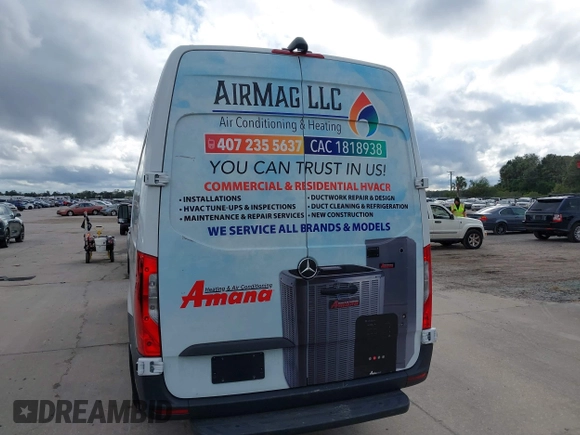 2023 Mercedes-Benz Sprinter Cargo Cargo with VIN W1Y40CHY0PT160400, listed as a IAAI auction lot 41053500 with 31,226 mi miles and . Bid and sale history available at carsss.com. Image 16.