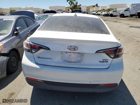 2017 Hyundai Sonata Plug-In Hybrid with VIN KMHE14L23HA059911, listed as a Copart auction lot 58750314 with 0 mi miles and Salvage Title. Bid and sale history available at carsss.com. Image 6.