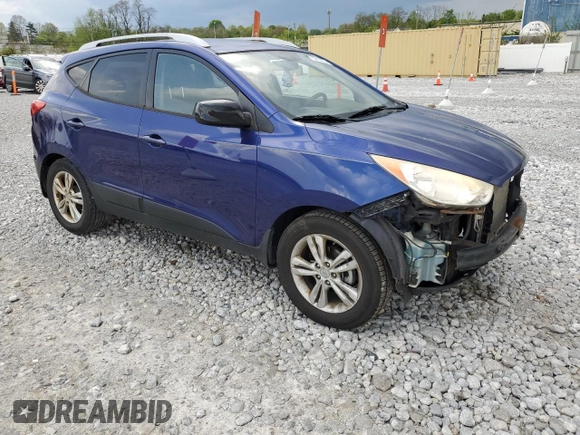 2010 Hyundai Tucson GLS with VIN KM8JU3AC9AU113714, listed as a Copart auction lot 55263765 with 193,175 mi miles and Salvage Title. Bid and sale history available at DreamBid. Image 4.