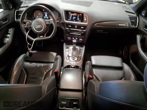 2017 Audi SQ5 Premium Plus with VIN WA1CCAFP7HA100322, listed as a Copart auction lot 45464645 with 65,793 mi miles and Salvage title. Bid and sale history available at DreamBid. Image 8.