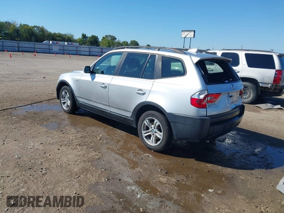 2004 BMW X3 3.0i with VIN WBXPA93424WA61387, listed as a IAAI auction lot 40321921 with 179,360 mi miles. Bid and sale history available at carsss.com. Image 3.