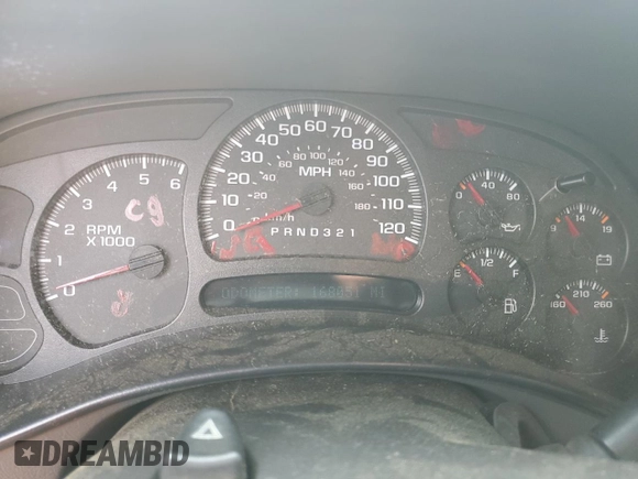 2006 Chevrolet Silverado 1500 LT1 with VIN 2GCEC13TX61211907, listed as a Copart auction lot 53746165 with 168,051 mi miles and Salvage Title. Bid and sale history available at carsss.com. Image 9.