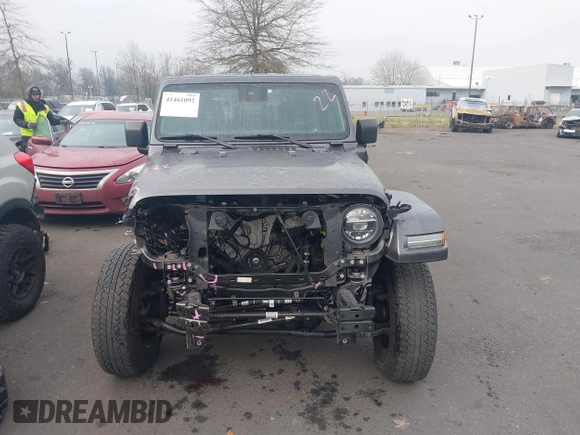 2021 Jeep Wrangler Unlimited Sahara z VIN 1C4JJXP68MW745098, wystawiony jako IAAI lot #41461092 z przebiegiem 36 410 mil mil oraz . Historia ofert i sprzedaży dostępna na DreamBid. Obrazek 13.