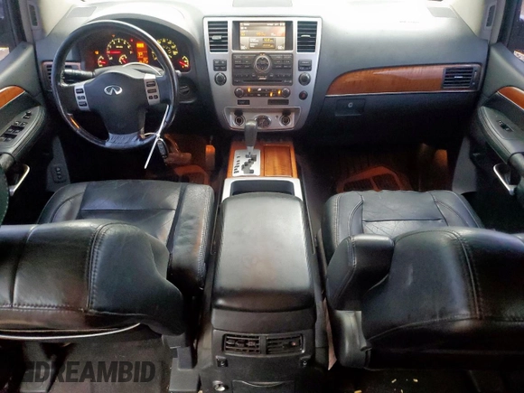 2009 Infiniti QX56 with VIN 5N3AA08DX9N902005, listed as a Copart auction lot 60665925 with 191,472 mi miles and Salvage title. Bid and sale history available at DreamBid. Image 8.