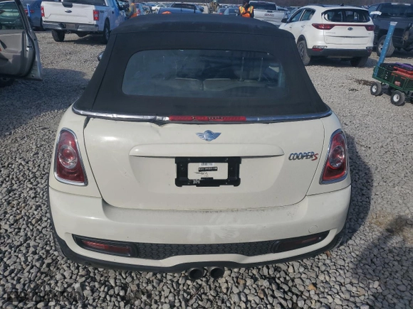 2011 MINI Cooper Convertible s with VIN WMWZP3C51BTX84327, listed as a Copart auction lot 46111435 with 0 mi miles and Salvage Title. Bid and sale history available at carsss.com. Image 6.
