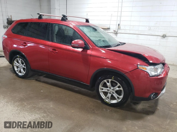 2015 Mitsubishi Outlander SE with VIN JA4AZ3A34FZ001820, listed as a Copart auction lot 53256555 with 131,124 mi miles and Salvage title. Bid and sale history available at DreamBid. Image 4.