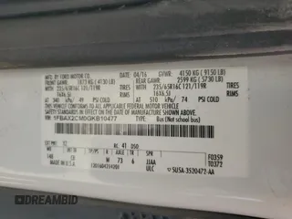 2016 Ford Transit XL с VIN 1FBAX2CM0GKB10477, выставлен на аукционе Copart как лот 60103815 с пробегом 62 948 миль миль и Чистый • Clean title. История ставок и продаж доступна на DreamBid. Изображение 13.