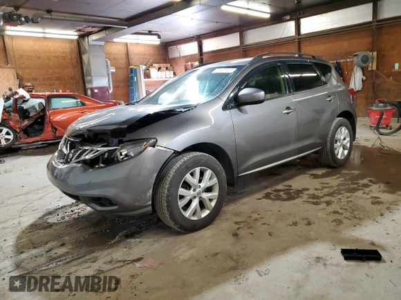 2013 Nissan Murano SV with VIN JN8AZ1MWXDW305687, listed as a Copart auction lot 55422905 with 73,432 mi miles and Salvage title. Bid and sale history available at DreamBid. Image 1.