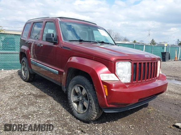 2008 Jeep Liberty Sport with VIN 1J8GN28K68W111462, listed as a IAAI auction lot 42012567 with 129,077 mi miles. Bid and sale history available at carsss.com. Image 1.