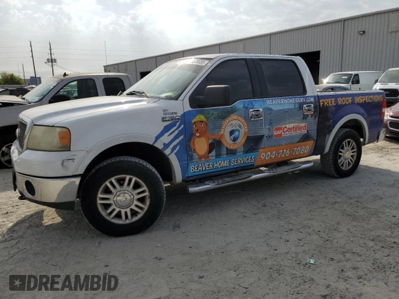 2006 Ford F-150 XLT with VIN 1FTPW14576KB92345, listed as a Copart auction lot 50378855 with 276,026 mi miles and Clean Title. Bid and sale history available at carsss.com. Image 1.