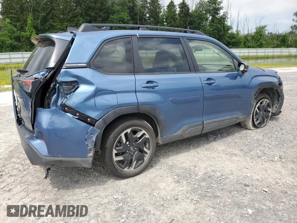 2025 Subaru Forester Limited with VIN JF2SLDRC1SH467485, listed as a Copart auction lot 63452015 with 38,681 mi miles and Salvage title. Bid and sale history available at DreamBid. Image 3.