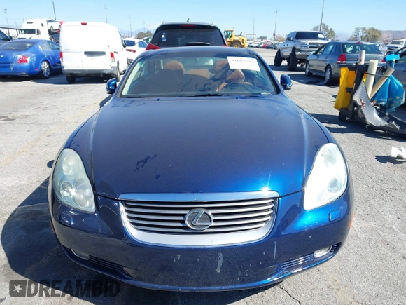 2005 Lexus SC with VIN JTHFN48Y550070516, listed as a IAAI auction lot 41663781 with Not Provided miles. Bid and sale history available at carsss.com. Image 12.