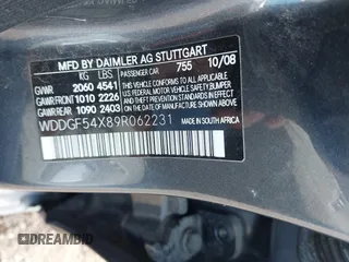 2009 Mercedes-Benz C 300 Sport с VIN WDDGF54X89R062231, выставлен на аукционе IAAI как лот 42593774 с пробегом 150 393 миль миль и . История ставок и продаж доступна на DreamBid. Изображение 9.