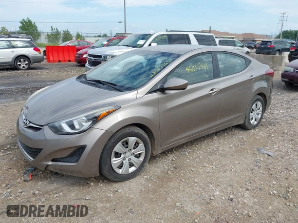 2016 Hyundai Elantra SE with VIN 5NPDH4AE8GH751419, listed as a IAAI auction lot 42547465 with 122,476 mi miles and . Bid and sale history available at DreamBid. Image 2.