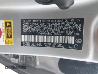 2016 Lexus ES 300h with VIN JTHBW1GG6G2118339, listed as a IAAI auction lot 41910352 with 73,184 mi miles and . Bid and sale history available at DreamBid. Image 9.