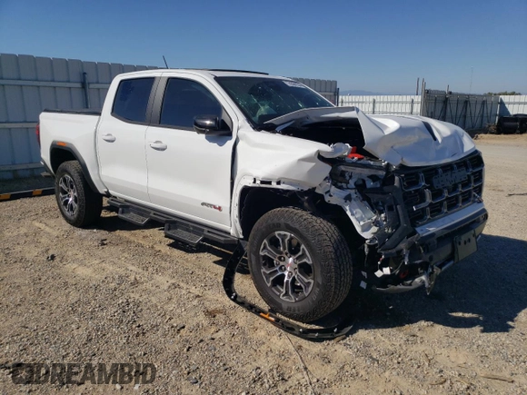2024 GMC Canyon 4WD AT4 with VIN 1GTP6DEK1R1144016, listed as a Copart auction lot 74384234 with 112 mi miles and Salvage Title. Bid and sale history available at carsss.com. Image 4.